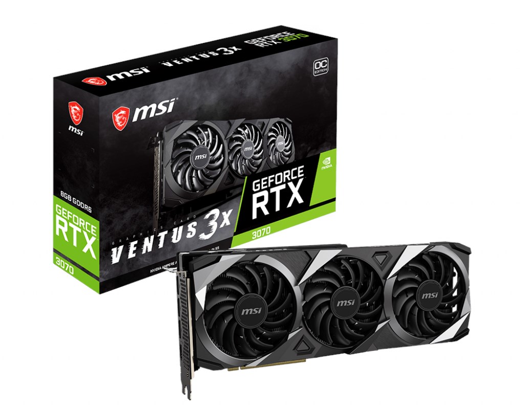 MSI NVIDIA GeForce RTX 3070 Ventus 3X 8G OC LHR 8 GB GDDR6 256 Bit Ekran Kartı