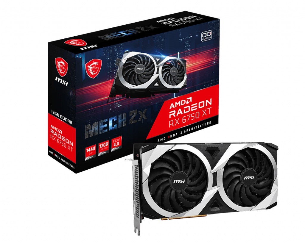 MSI Radeon RX 6750 XT MECH 2X 12GB OC GDDR6 192 Bit Ekran Kartı