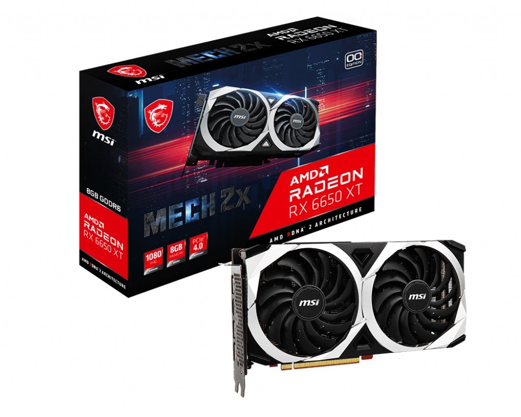 MSI RADEON RX 6650 XT MECH 2X 8G OC RX6650XT 8GB GDDR6 128Bit Ekran kartı