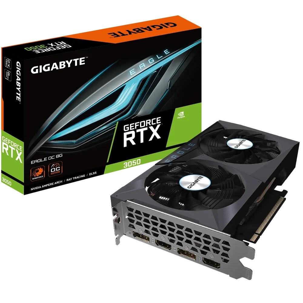 Gigabyte NVIDIA GeForce RTX 3050 Eagle OC GV-N3050EAGLE OC-8GD 8 GB GDDR6 128 Bit Ekran Kartı