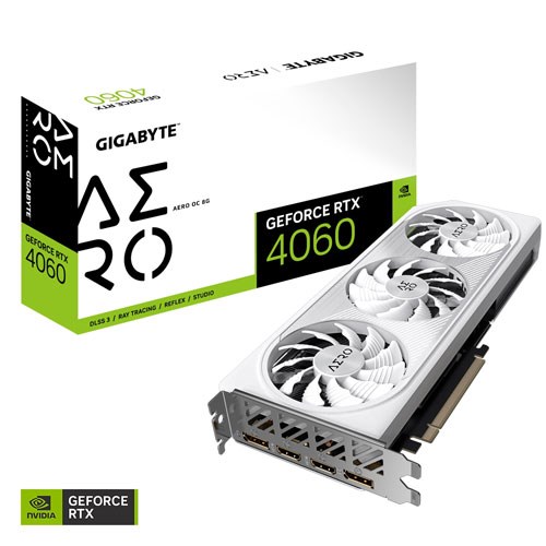 Gigabyte GeForce 4060 AERO OC 8G GV-N4060AERO OC-8GD 1.0 GDDR6 128Bit DX12 DLS 3 Ekran Kartı