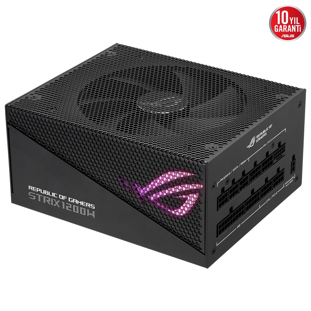 ASUS ROG STRIX 1200G AURA 80 PLUS GOLD 1200W Modüler ATX 3.0 Uyumlu PCI-E 5.0 Power Supply