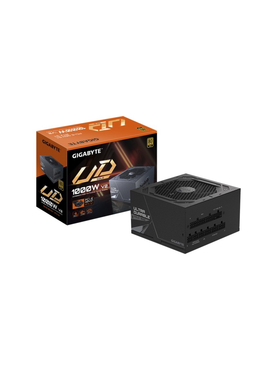 Gigabyte 1000W GP-UD1000GM PG5 V2 80+ Gold Tam Modüler  ATX 3.1 Güç Kaynağı