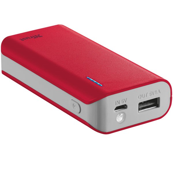 Trust 21226 Urban Primo PowerBank 4400 Kırmızı Taşınabilir Güç Kaynağı