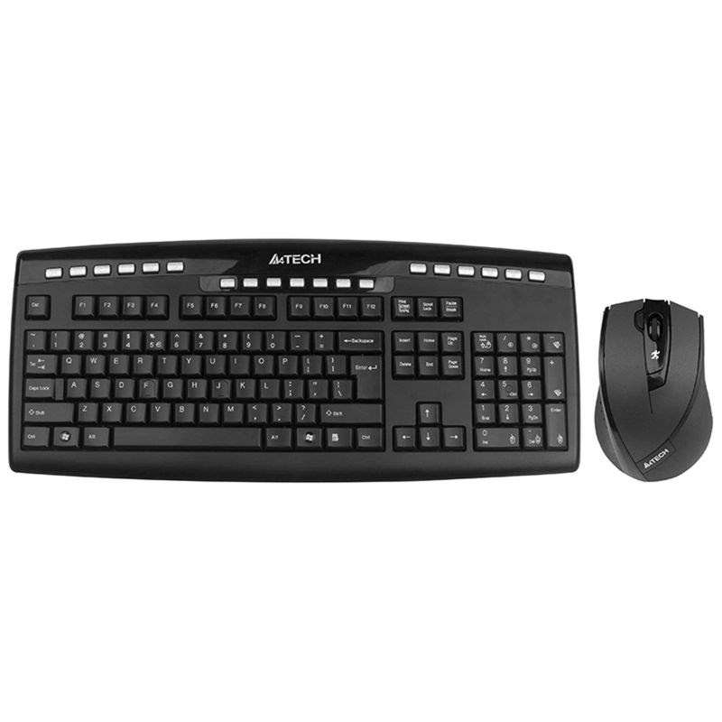 A4 Tech 9200F Kablosuz Q TR Klavye V-Track Optik 2.0 Mouse Set