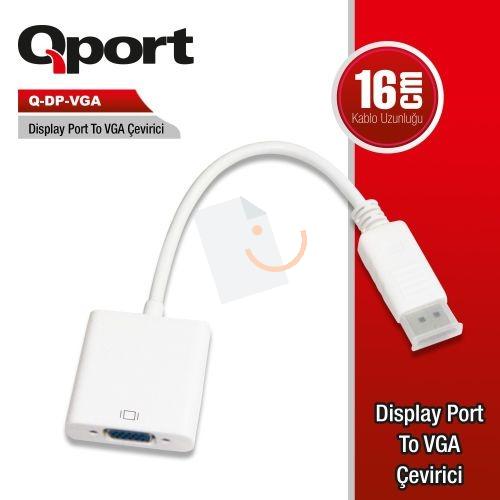 Qport Q-DP-VGA DV Display Port VGA Çevirici Adaptör