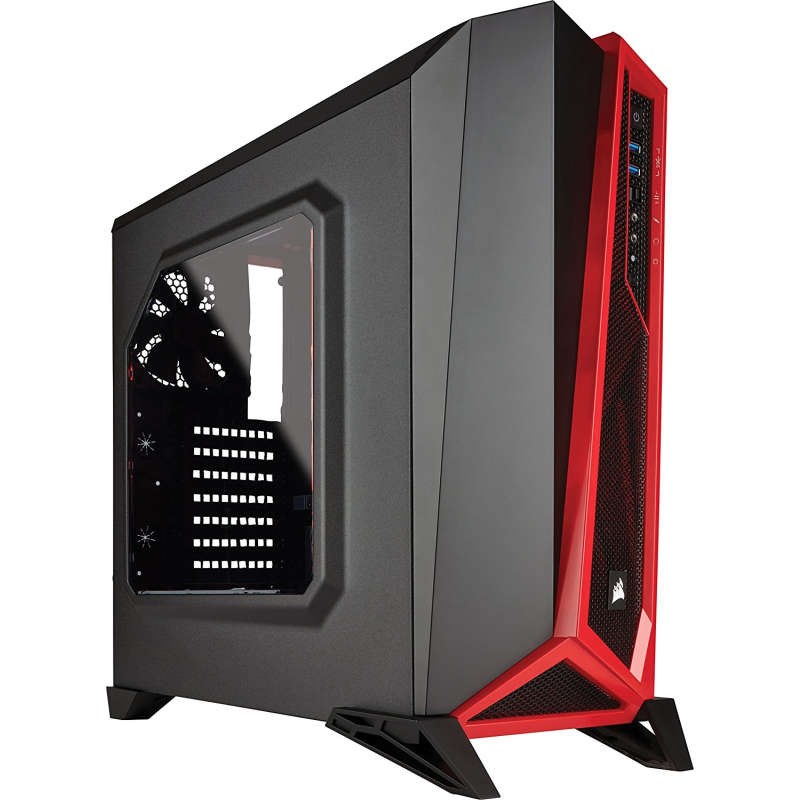 Corsair CC-9011085-WW Carbide Serisi SPEC-ALPHA Siyah/Kırmızı Gaming Mid-Tower PSUsuz Kasa