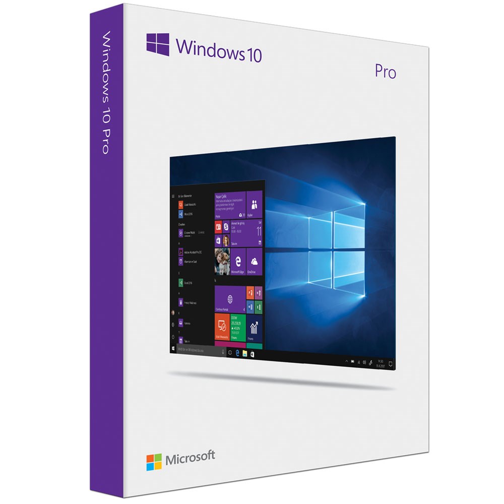 Microsoft FQC-09127 Windows 10 Pro 32/64Bit Türkçe Kutu USB