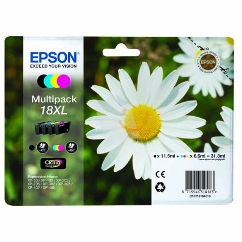 Epson 181640 Multi Pack Renkli + Siyah Kartuş Paketi XP-202 XP-205 XP-302 XP-305 XP-405