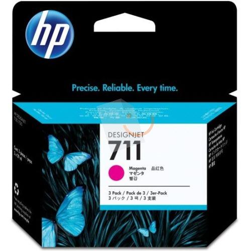 HP 711 CZ135A Kırmızı Mürekkep Kartuşu 3 Lü Paket T120 T520