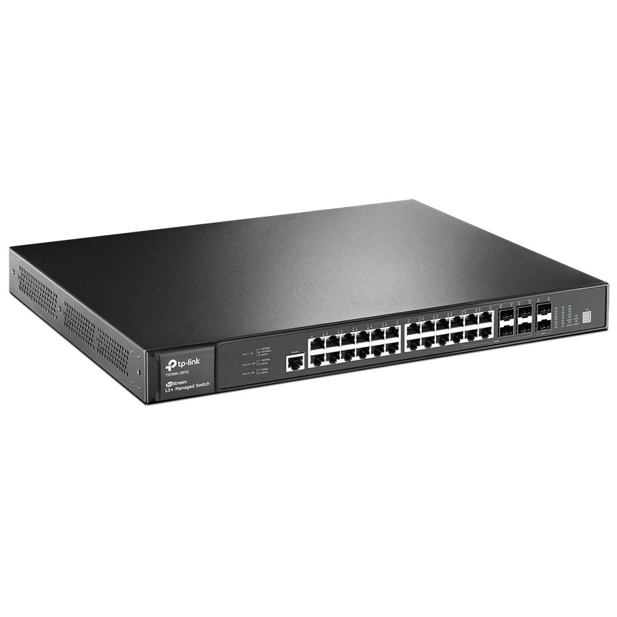 TP-LINK T3700G-28TQ JetStream 28-Port Gigabit Stackable L3 Yönetilebilir Switch