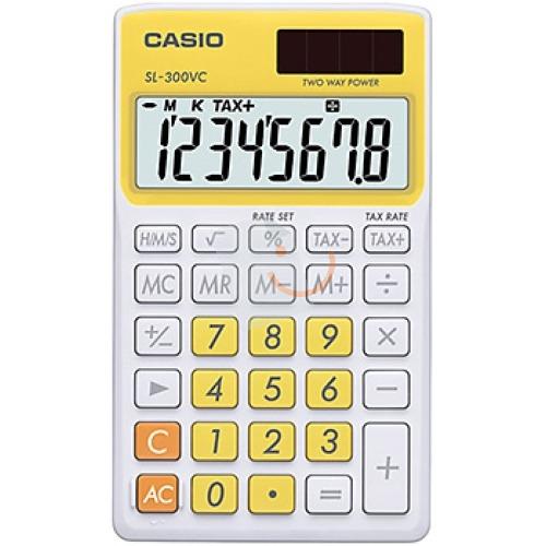 Casio SL-300VC-YW Parlak Sarı 8 Hane Cep Tipi Hesap Makinesi