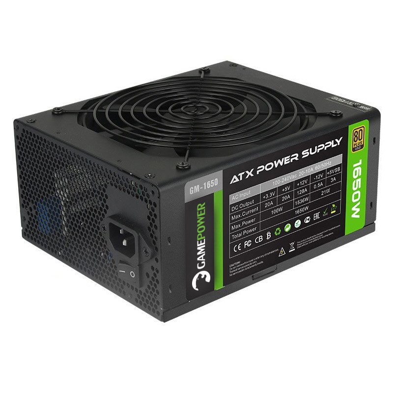 Gamepower GM-1650 APFC 14cm 80+ Gold 1650W PSU