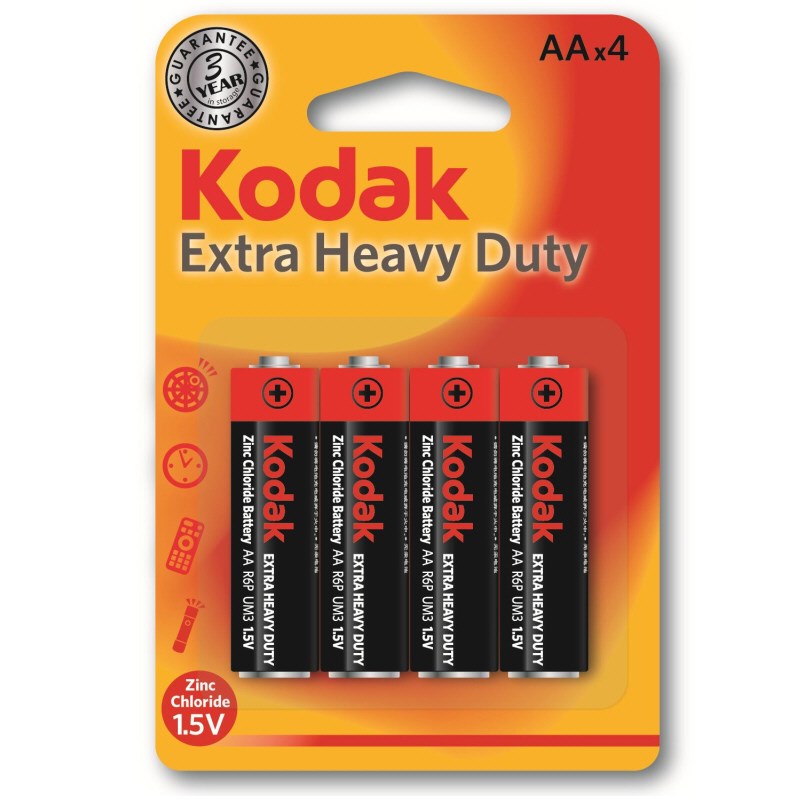 Kodak KAAHZ-4-30951044 AA 4 adet Blister Ambalaj Çinko Karbon Kalem Pil