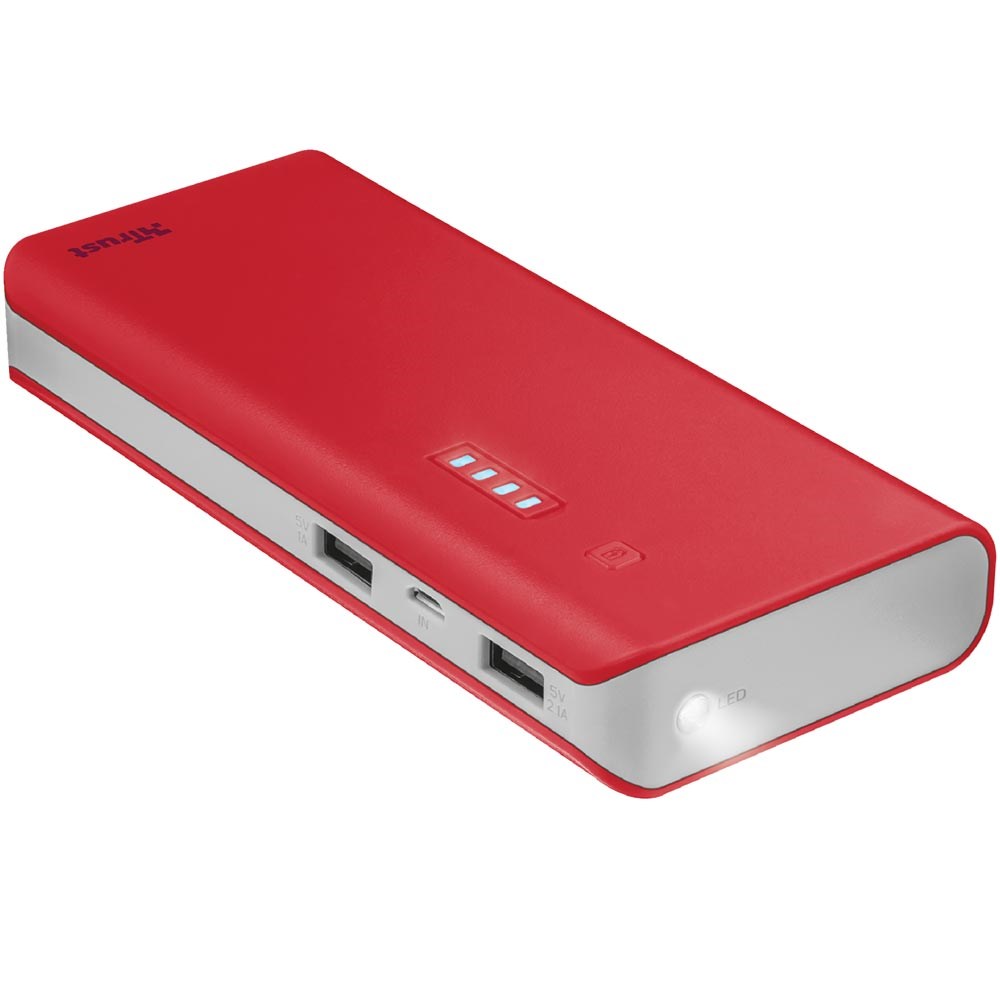 Trust 22073 Primo PowerBank 10.000 mAh Kırmızı