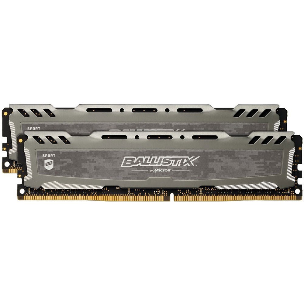 Crucial BLS2C8G4D26BFSB Ballistix Sport LT Gray 16GB Kit (2x8GB) DDR4 2666MHz CL16 XMP