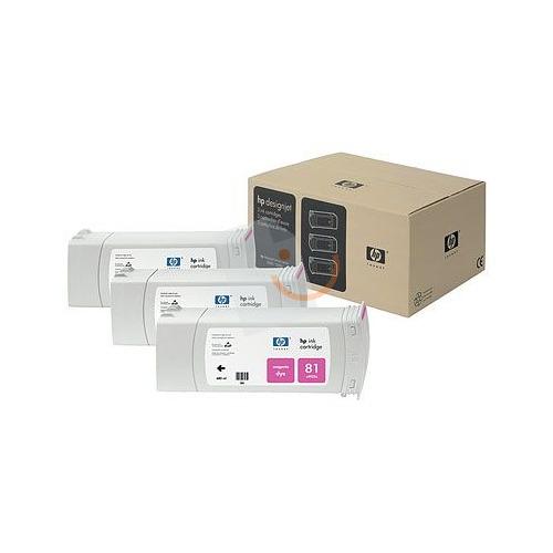 HP C5068A 81 3 Lü 680-ml Kırmızı Boya Kartuşları Designjet 5000 5000ps 5500 5500ps