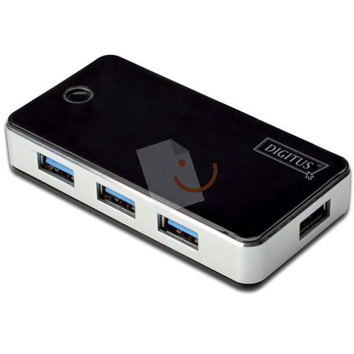 Digitus DA-70231 Siyah Gümüş 4 Port Usb 3.0 Hub