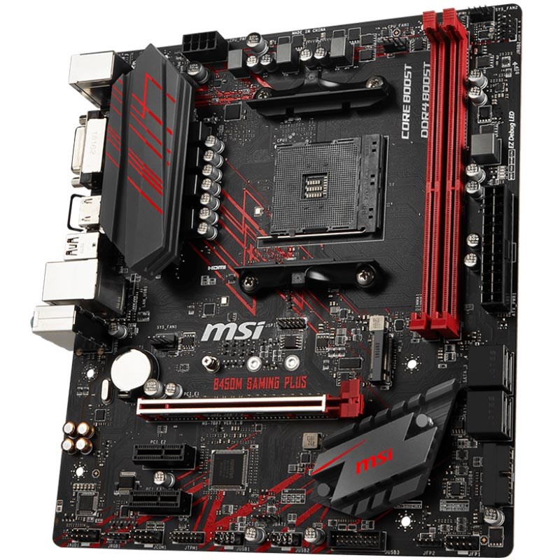 MSI B450M GAMING PLUS DDR4 M.2 HDMI DVI 16x AM4 mATX