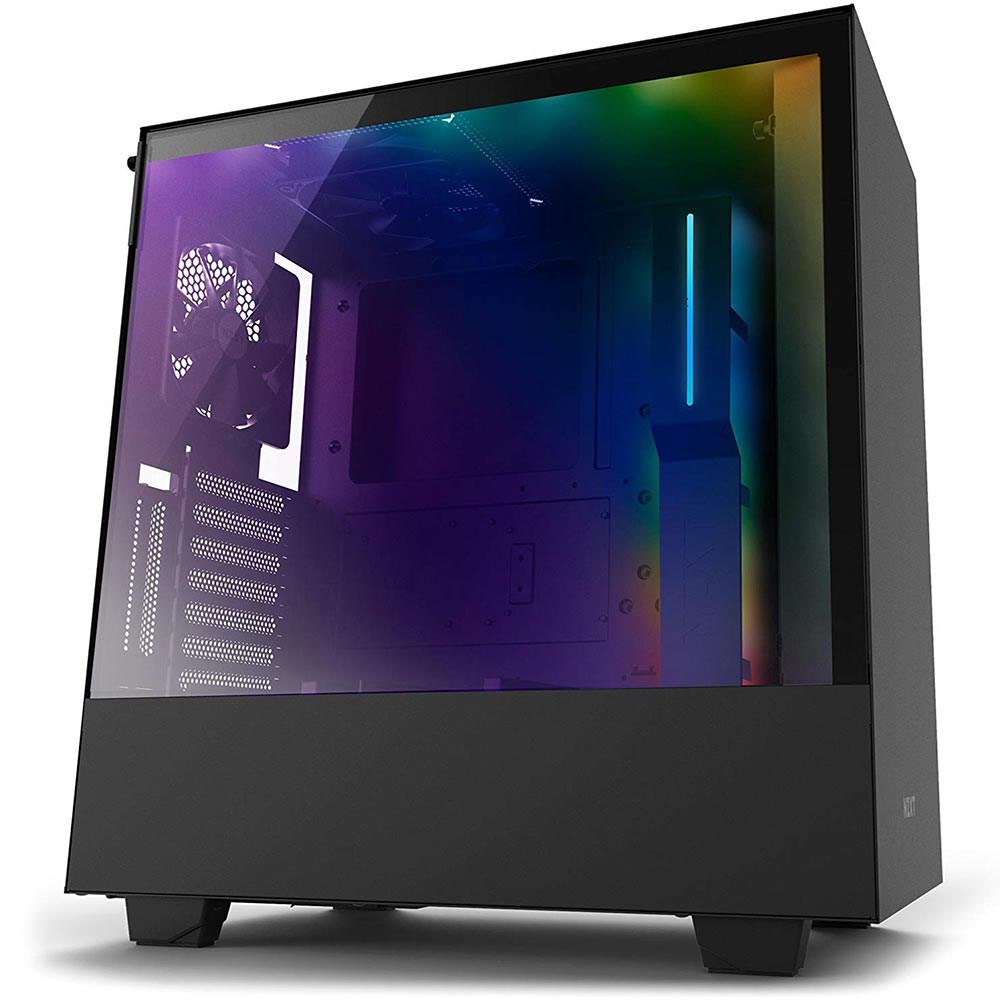 NZXT CA-H500W-BL H500i Mat Siyah-Mavi Temperli Cam RGB Akıllı ATX PSUsuz Kasa