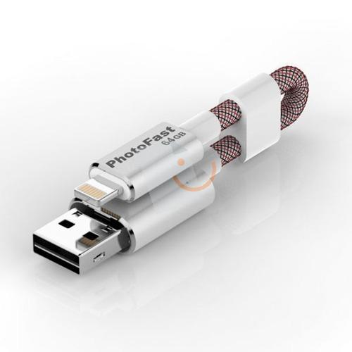 PhotoFast MCG3U3R64GB MemoriesCable GEN3 64GB Şarj Kablolu i-FlashDrive Gümüş