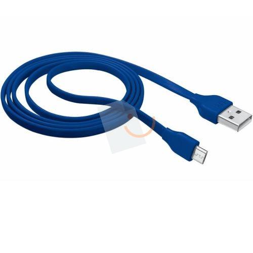 Trust 20136 Flat Micro USB Universal Şarj Kablosu 1 Metre Mavi