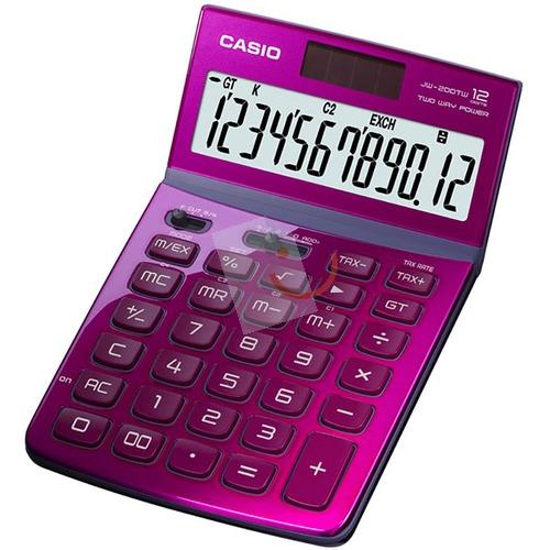 Casio JW-200TW-PK-S-DP(PH) 12 Hane Masaüstü Hesap Makinesi