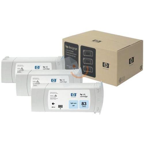 HP 83 C5076A Açık Mavi UV Kartuş 3 Lü Paket DesingJet 5000 5000ps 5500 5500ps