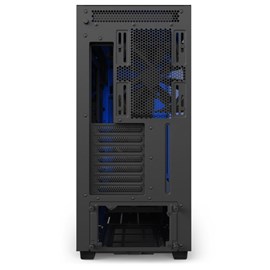 NZXT CA-H700W-BL H700i Mat Siyah-Mavi Temperli Cam RGB Akıllı ATX PSUsuz Kasa