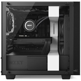 NZXT CA-H400B-W1 H400 Mat Beyaz Temperli Cam mATX PSUsuz Kasa