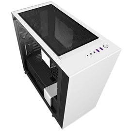 NZXT CA-H400B-W1 H400 Mat Beyaz Temperli Cam mATX PSUsuz Kasa