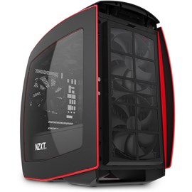 NZXT CA-MANTW-M2 Manta Siyah Kırmızı Pencereli Mini-ITX PSUsuz Kasa