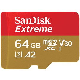 SanDisk SDSQXA2-064G-GN6MA Extreme 64GB microSDXC UHS-I C10 V30 U3 A2 160MB Bellek Kartı