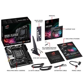 Asus ROG STRIX B450-I GAMING DDR4 M.2 HDMI Wi-Fi ac Aura Sync RGB 16x AM4 ITX