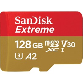 SanDisk SDSQXA1-128G-GN6MA Extreme microSDXC 128GB UHS-I C10 V30 U3 A2 160MB Bellek Kartı