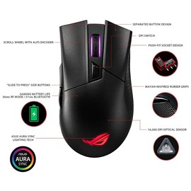 Asus P702 Rog Gladius II Kablosuz Oyuncu Mouse