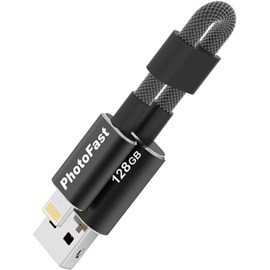 PhotoFast MCG3U3BK128GB MemoriesCable GEN3 128GB Şarj Kablolu i-FlashDrive Siyah