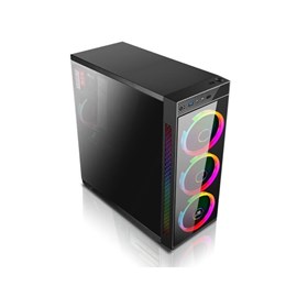 GameBooster VK-C12B USB 3.0 ATX,  RGB fan, siyah Kasa