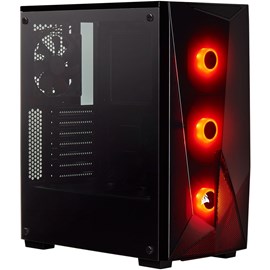 Corsair CC-9011166-WW Carbide SPEC DELTA RGB Temperli Cam Gaming Siyah Kasa ATX PSUsuz