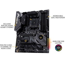 Asus TUF GAMING X570-PLUS DDR4 Çift M.2 DP HDMI AURA RGB AM4 ATX