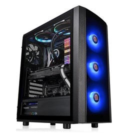 Thermaltake Versa J25 Tempered Glass RGB 120mm*3 Fanlı Siyah MidTower Oyuncu Kasası (PSU yok)