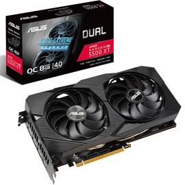 Asus DUAL-RX5500XT-O8G-EVO RX 5500 XT OC 8GB GDDR6 128Bit 16x PCIe 4.0