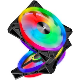 Corsair CO-9050100-WW iCUE QL140 RGB 140mm PWM Dual Fan Kit Lighting Node CORE