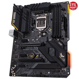 ASUS TUF GAMING Z490-PLUS 4600MHz(OC) DDR4 Soket 1200 M.2 HDMI DP ATX Anakart