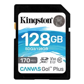 Kingston Canvas Go Plus SDG3/128GB SDXC UHS-I Class 10 Hafıza Kartı