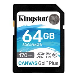 Kingston Canvas Go Plus SDG3/64GB SDXC UHS-I Class 10 Hafıza Kartı