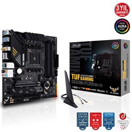 ASUS TUF GAMING B550M-PLUS (WI-FI) 4600MHz(OC) DDR4 Soket AM4 HDMI DP mATX Anakart