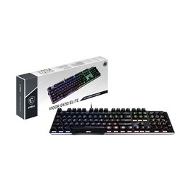 Msi Vigor GK50 Elite Usb Kablolu Kailh Box White Switch RGB Mekanik Gaming Q Klavye Siyah