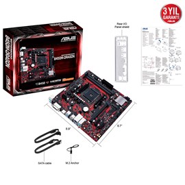 ASUS B450M DRAGON 4400MHz(OC) DDR4 Soket AM4 M.2 HDMI DVI mATX Anakart