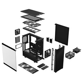Fractal Design Define 7 Compact Temperli Mid Tower Siyah Oyuncu Kasası (FD-C-DEF7C-02)